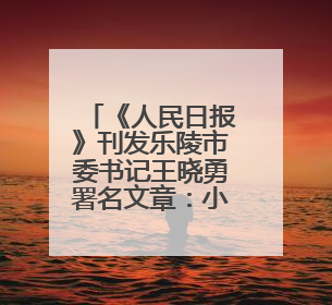 《人民日报》刊发乐陵市委书记王晓勇署名文章：小城的光影之约