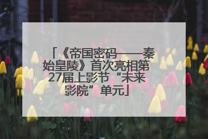 《帝国密码——秦始皇陵》首次亮相第27届上影节“未来影院”单元