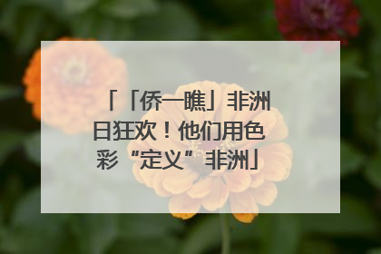 「侨一瞧」非洲日狂欢！他们用色彩“定义”非洲