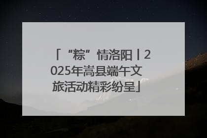 “粽”情洛阳丨2025年嵩县端午文旅活动精彩纷呈