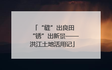 “缝”出良田 “锈”出新景——洪江土地活用记