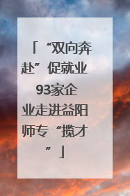 “双向奔赴”促就业 93家企业走进益阳师专“揽才”