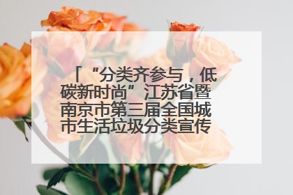 “分类齐参与，低碳新时尚”江苏省暨南京市第三届全国城市生活垃圾分类宣传周正式启动