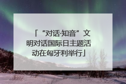 “对话·知音”文明对话国际日主题活动在匈牙利举行