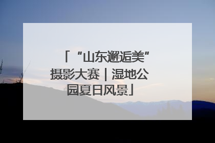“山东邂逅美”摄影大赛｜湿地公园夏日风景