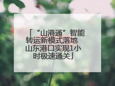 “山港通”智能转运新模式落地 山东港口实现1小时极速通关