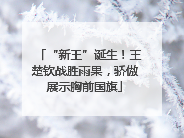 “新王”诞生！王楚钦战胜雨果，骄傲展示胸前国旗