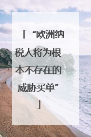 “欧洲纳税人将为根本不存在的威胁买单”