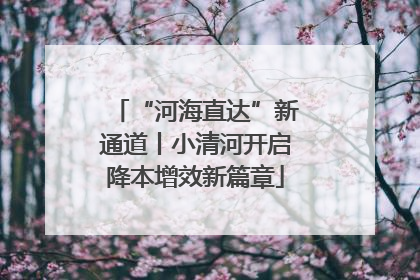 “河海直达”新通道丨小清河开启降本增效新篇章