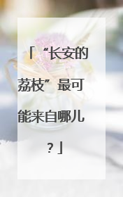“长安的荔枝”最可能来自哪儿？