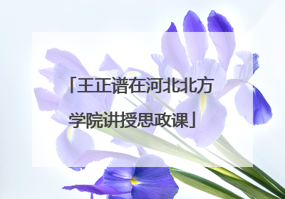 王正谱在河北北方学院讲授思政课