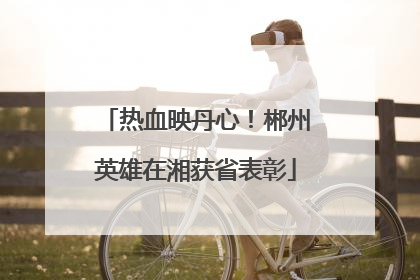 热血映丹心！郴州英雄在湘获省表彰