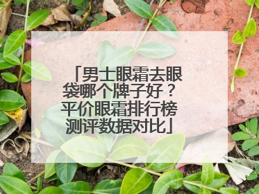男士眼霜去眼袋哪个牌子好？平价眼霜排行榜测评数据对比