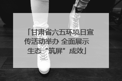 甘肃省六五环境日宣传活动举办 全面展示生态“筑屏”成效