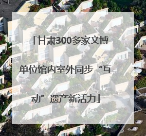 甘肃300多家文博单位馆内室外同步“互动”遗产新活力