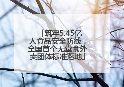 筑牢5.45亿人食品安全防线，全国首个无堂食外卖团体标准落地