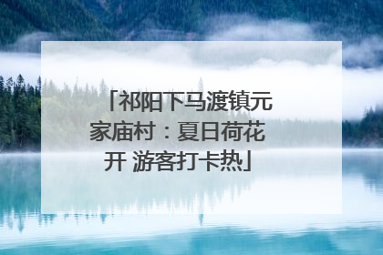 祁阳下马渡镇元家庙村：夏日荷花开 游客打卡热