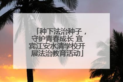 种下法治种子，守护青春成长 宜宾江安水清学校开展法治教育活动