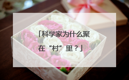 科学家为什么聚在“村”里？