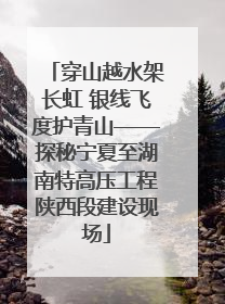 穿山越水架长虹 银线飞度护青山——探秘宁夏至湖南特高压工程陕西段建设现场