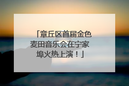 章丘区首届金色麦田音乐会在宁家埠火热上演！