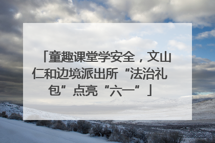童趣课堂学安全，文山仁和边境派出所“法治礼包”点亮“六一”