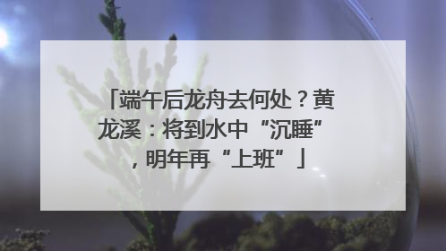 端午后龙舟去何处？黄龙溪：将到水中“沉睡”，明年再“上班”