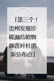 第三个！贵州发现珍稀濒危植物睡莲叶杜鹃新分布点