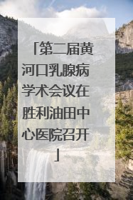 第二届黄河口乳腺病学术会议在胜利油田中心医院召开
