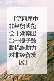 第四届中非经贸博览会丨湖南出台一揽子鼓励措施助力对非经贸发展