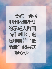 美媒：希拉里用挤满街头的示威人群画面作对比，嘲讽特朗普“低能量”阅兵式观众少