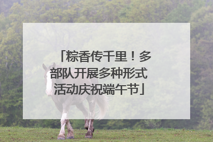 粽香传千里！多部队开展多种形式活动庆祝端午节