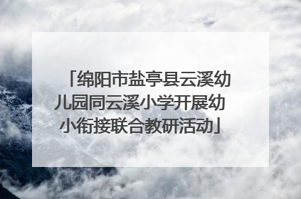 绵阳市盐亭县云溪幼儿园同云溪小学开展幼小衔接联合教研活动