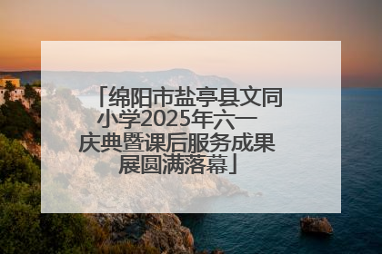 绵阳市盐亭县文同小学2025年六一庆典暨课后服务成果展圆满落幕