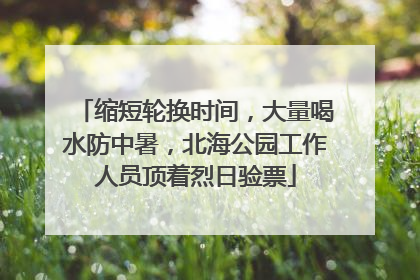 缩短轮换时间，大量喝水防中暑，北海公园工作人员顶着烈日验票