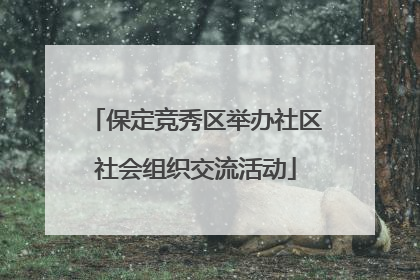 保定竞秀区举办社区社会组织交流活动
