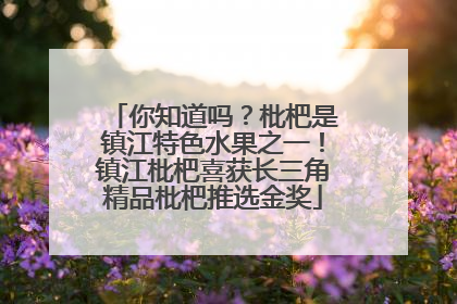 你知道吗？枇杷是镇江特色水果之一！镇江枇杷喜获长三角精品枇杷推选金奖