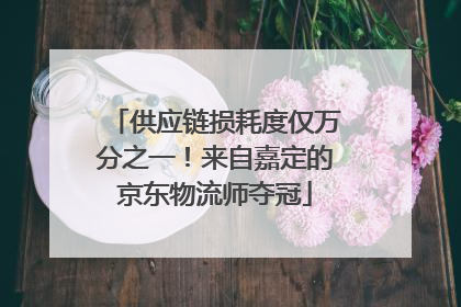 供应链损耗度仅万分之一！来自嘉定的京东物流师夺冠