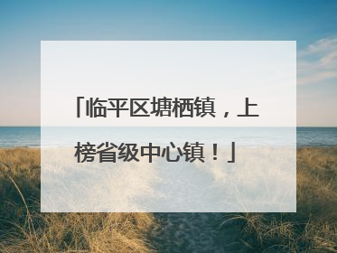 临平区塘栖镇，上榜省级中心镇！
