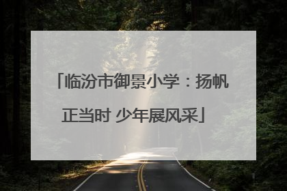 临汾市御景小学：扬帆正当时 少年展风采