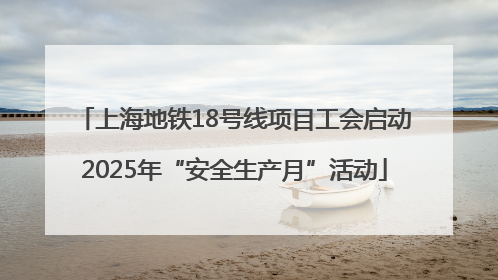 上海地铁18号线项目工会启动2025年“安全生产月”活动