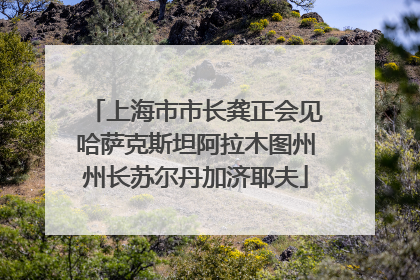 上海市市长龚正会见哈萨克斯坦阿拉木图州州长苏尔丹加济耶夫