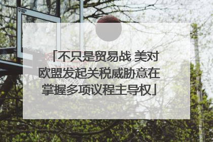 不只是贸易战 美对欧盟发起关税威胁意在掌握多项议程主导权