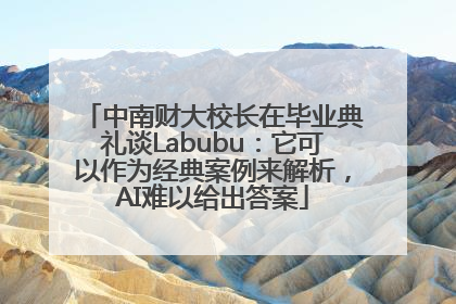 中南财大校长在毕业典礼谈Labubu：它可以作为经典案例来解析，AI难以给出答案