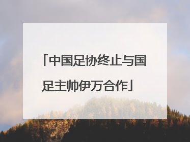 中国足协终止与国足主帅伊万合作
