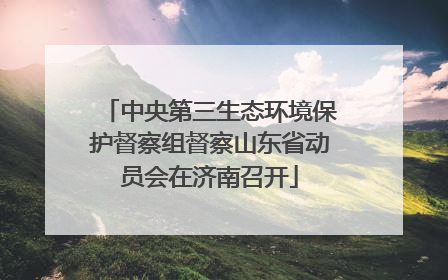 中央第三生态环境保护督察组督察山东省动员会在济南召开