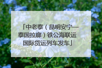 中老泰（昆明安宁—泰国拉廊）铁公海联运国际货运列车发车