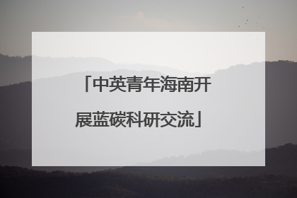 中英青年海南开展蓝碳科研交流