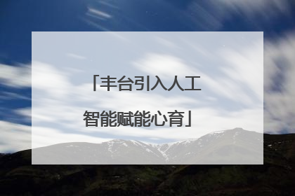 丰台引入人工智能赋能心育