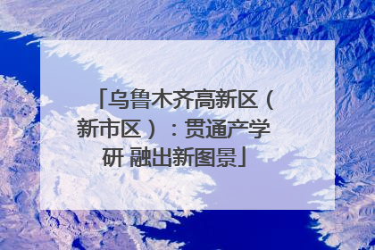 乌鲁木齐高新区（新市区）：贯通产学研 融出新图景